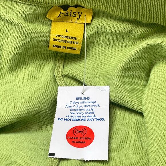 Daisy Sage Green Pleated Mini Skirt Women’s Large Preppy Tenniscore Knit Skort - Picture 9 of 11